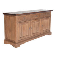 SIDEBOARD  148/83,50/44 cm 3 Schublade(n)  - Messingfarben/Naturfarben, Design, Holz/Metall (148/83,50/44cm) - MID.YOU