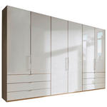 FALTTÜRENSCHRANK  in Eichefarben, Champagner  - Chromfarben/Champagner, KONVENTIONELL, Glas/Holzwerkstoff (300/216/58cm) - Venda