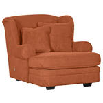 XXL-SESSEL - Rostfarben/Beige, Design, Holz/Textil (121/100/140cm) - Ambia Home