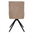 STUHL - Sandfarben/Schwarz, Design, Textil/Metall (48/91/67cm) - Moderano