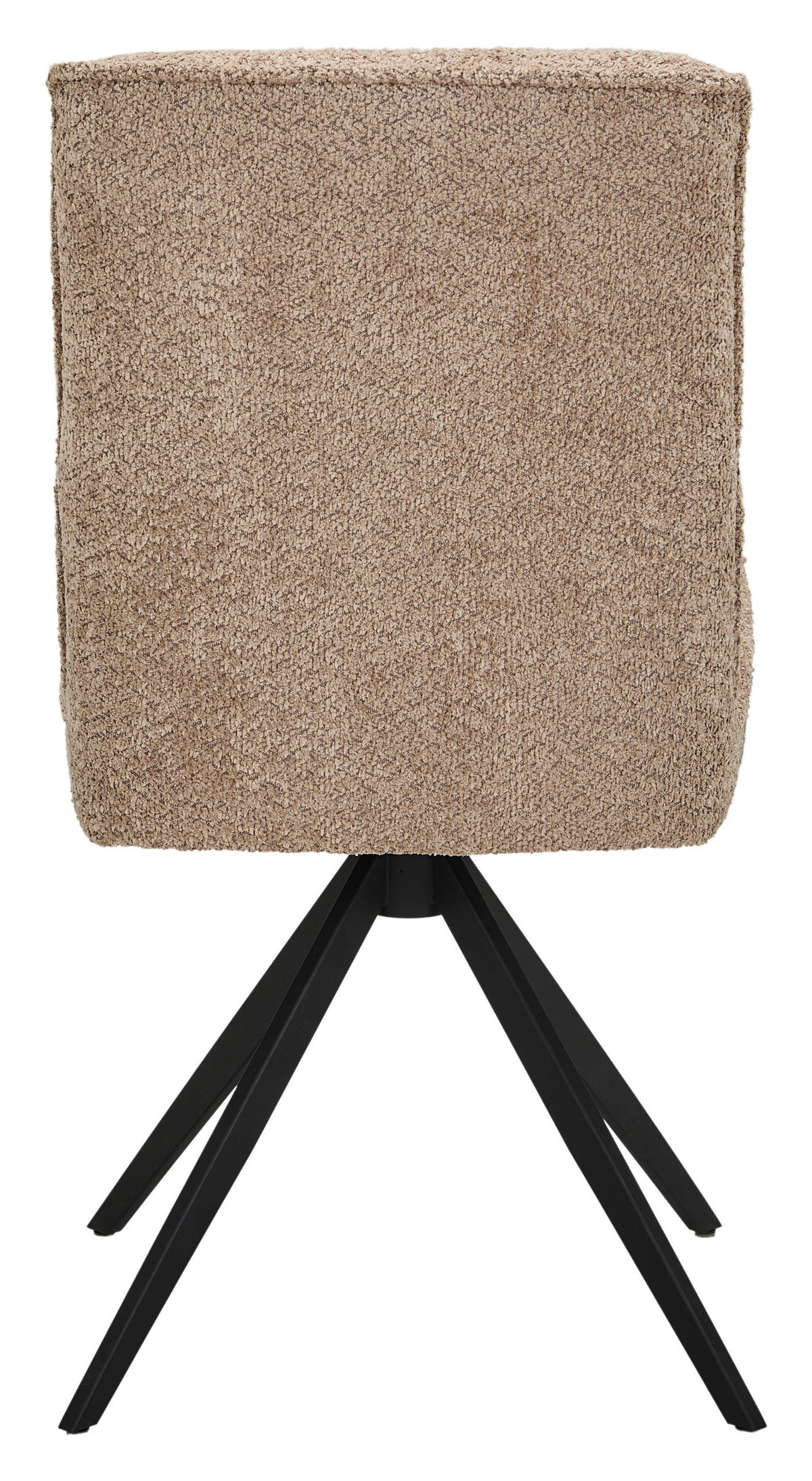 STUHL - Sandfarben/Schwarz, Design, Textil/Metall (48/91/67cm) - Moderano