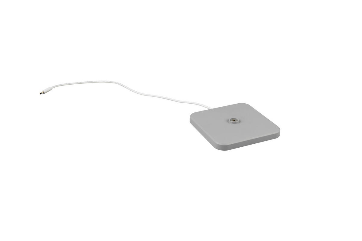 AKKU-TISCHLEUCHTE - Grau, Konventionell, Kunststoff (12,5/38/12,5cm)