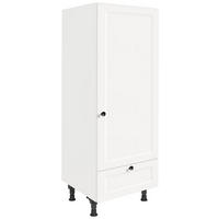 GERÄTEUMBAUSCHRANK 60/168/58 cm  in Weiß  - Schwarz/Weiß, MODERN, Holzwerkstoff/Metall (60/168/58cm) - Nobilia