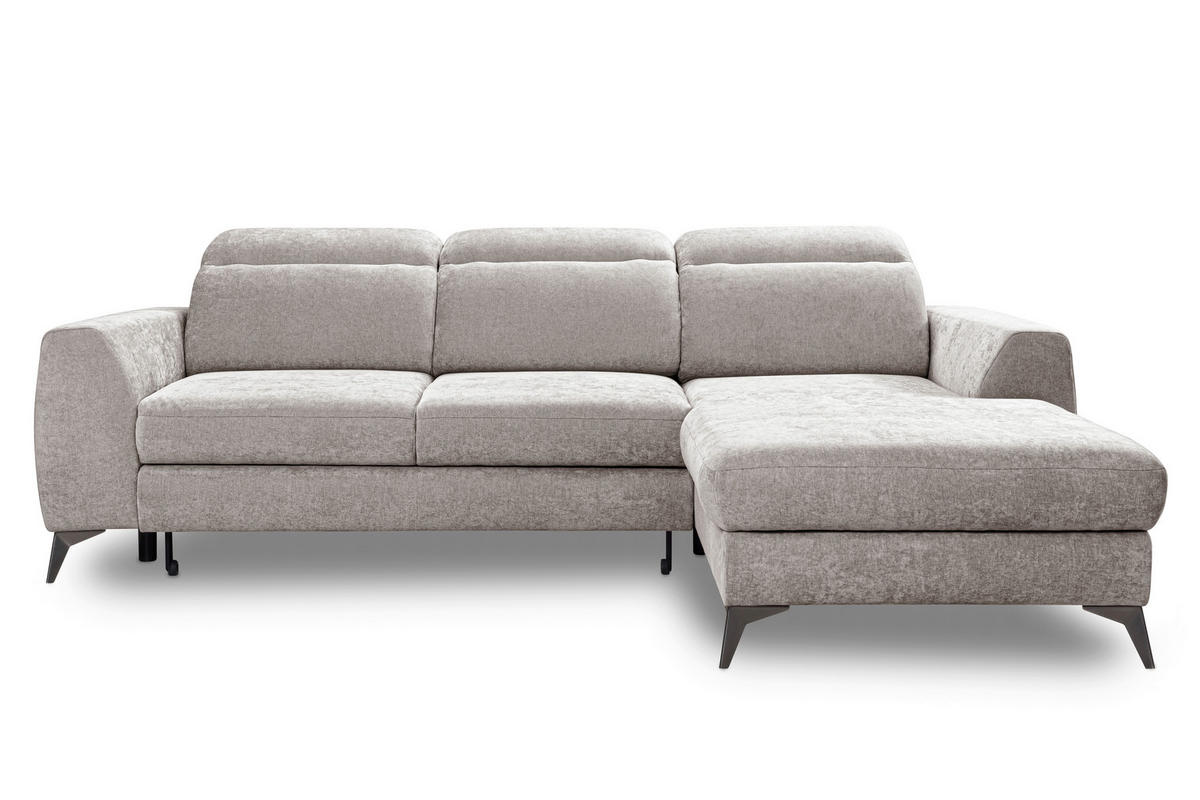 ROHOVÁ SEDAČKA, textil, pískové barvy - černá/pískové barvy, Basics, kov/textil (264/191cm) - Livetastic