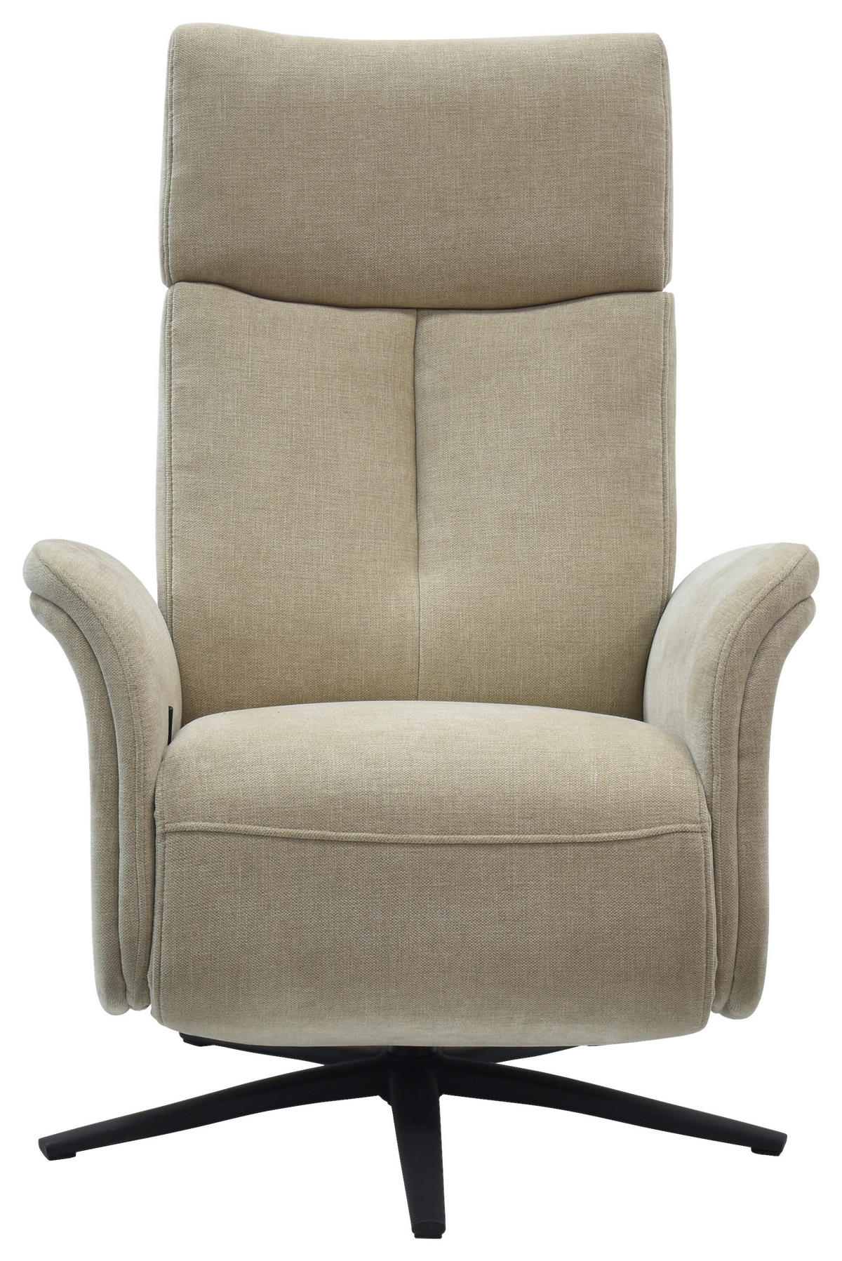 RELAXSESSEL Webstoff    - Beige/Schwarz, Design, Holz/Textil (75/109/84/148/84cm) - Livetastic