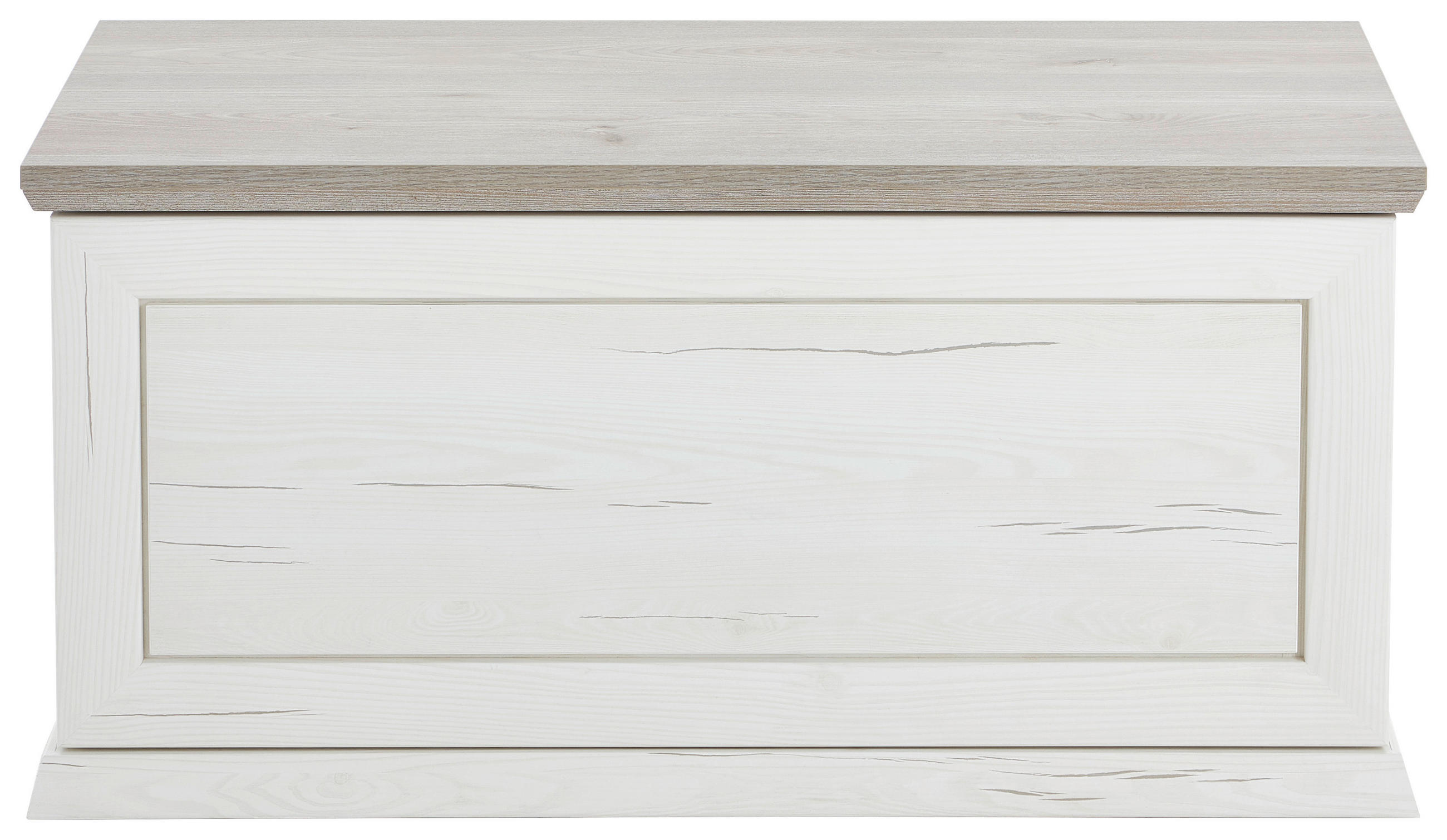 TRUHE Holzwerkstoff  - Grau/Pinienfarben, LIFESTYLE, Holzwerkstoff (90/43/38cm) - Hom`in