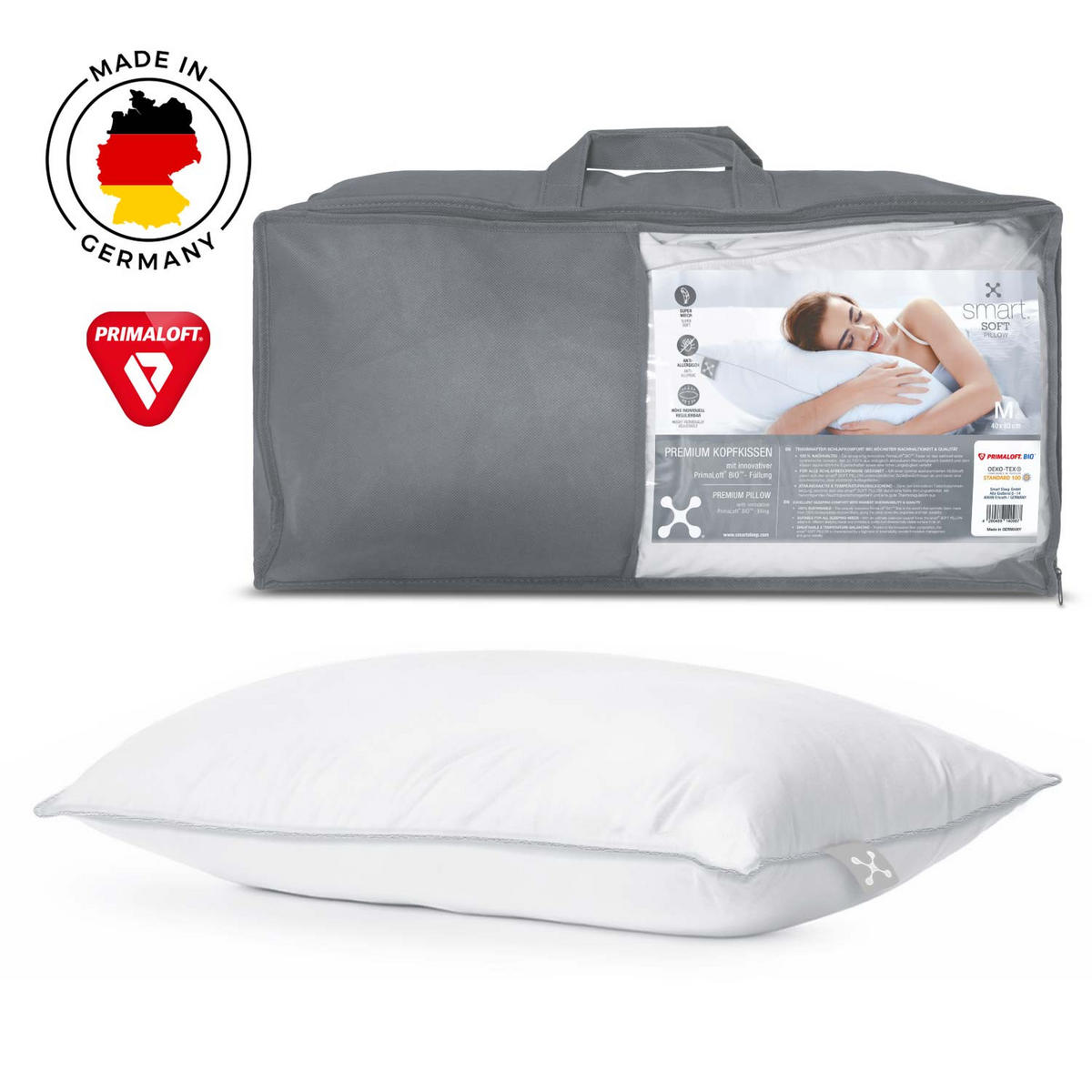 KOPFKISSEN  SOFT  40/80 cm       - Basics, Textil (40/80cm) - Smartsleep