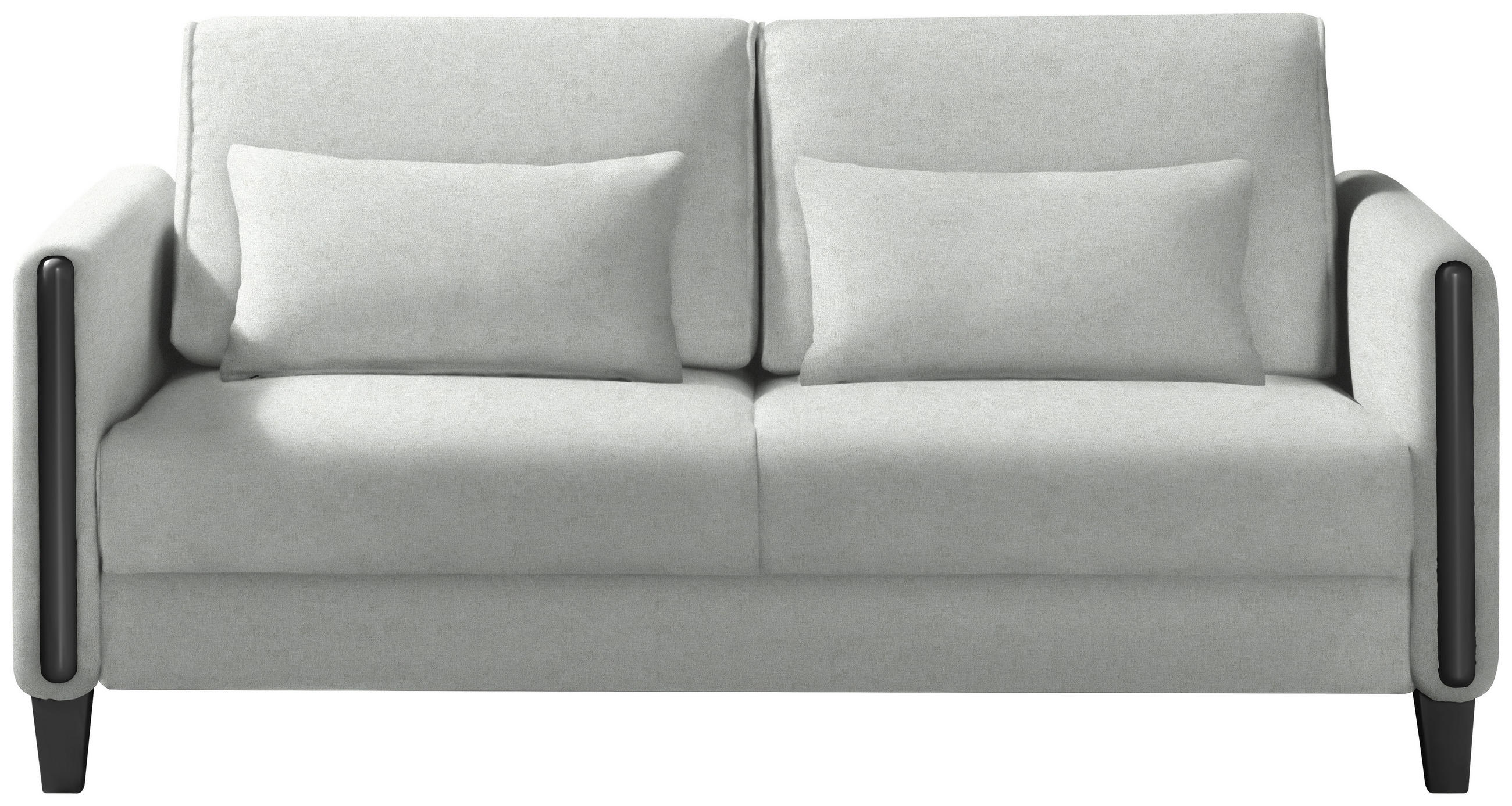 SCHLAFSOFA in Holz, Textil Schwarz, Silberfarben  - Silberfarben/Schwarz, Design, Holz/Textil (174/88/104cm) - Niels Andersson