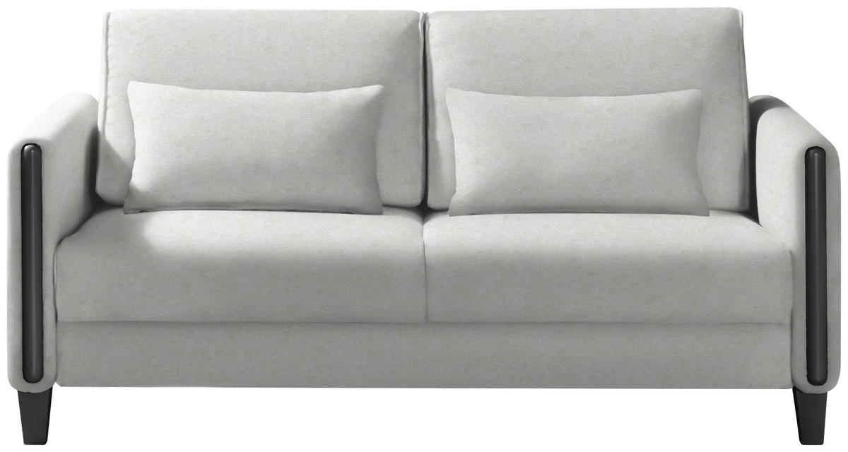 SCHLAFSOFA in Holz, Textil Schwarz, Silberfarben  - Silberfarben/Schwarz, Design, Holz/Textil (174/88/104cm) - Niels Andersson