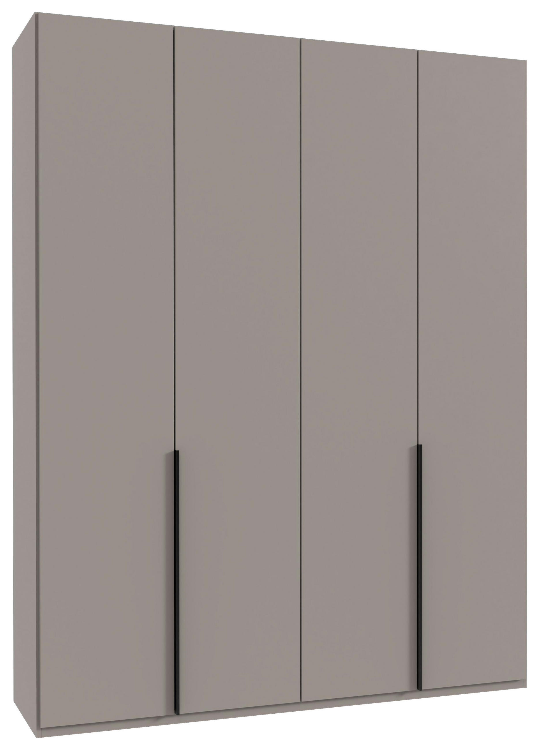 GARDEROB MED GÅNGJÄRN 180/236/58 cm 4-dörrar - sahara/grå, Modern, metall/trämaterial (180/236/58cm) - MID.YOU