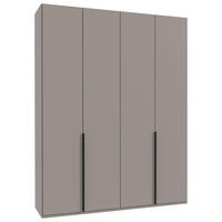 DREHTÜRENSCHRANK in Grau, Sahara  - Schwarz/Grau, Modern, Holzwerkstoff/Metall (180/236/58cm) - MID.YOU