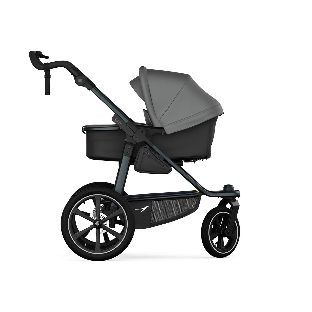 KOMBIKINDERWAGEN  tfk pro 2-in-1 Kombikinderwagen  grau  - Dunkelgrau/Anthrazit, Basics, Textil/Metall (66/118/110cm) - TFK