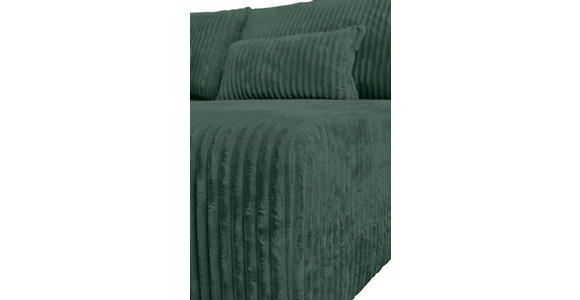 ECKSOFA Dunkelgrün Cord  - Dunkelgrün/Schwarz, MODERN, Holz/Textil (210/145cm) - Carryhome