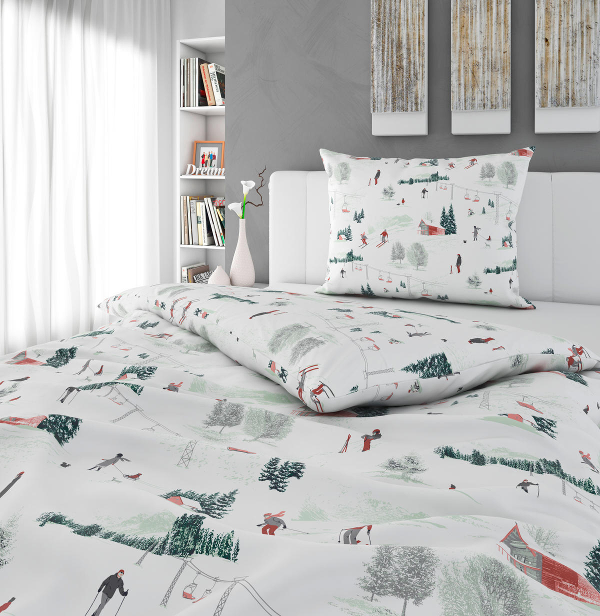 POSTEĽNÁ BIELIZEŇ, flanel, viacfarebná, 140/200 cm - viacfarebná, Konventionell, textil (140/200cm) - Esposa