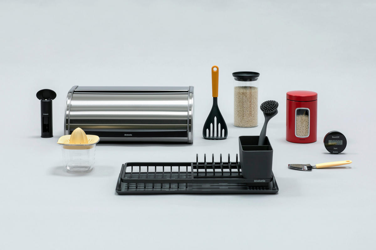 GESCHIRRABTROPFKORB   - Dunkelgrau, Design, Metall (38,6/14,2/49,2cm) - Brabantia