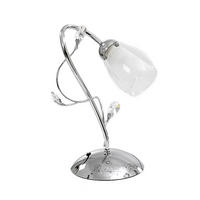 KRISTALL-TISCHLEUCHTE 20/20/30 cm   - Chromfarben/Cappuccino, Basics, Glas/Kunststoff (20/20/30cm)