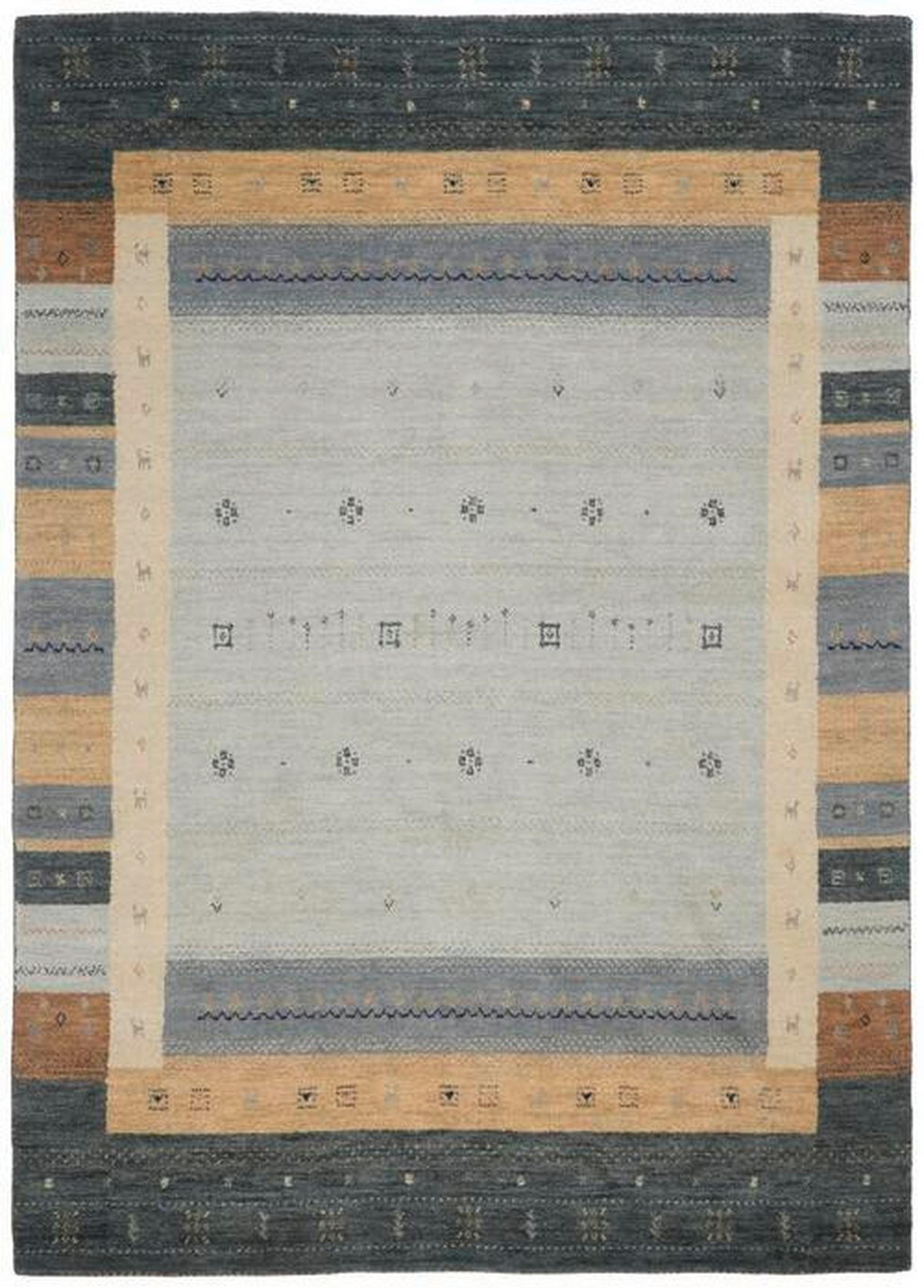 ORIENTALISK MATTA 60/90 cm Baba Jan  - silver, Klassisk, textil (60/90cm) - Cazaris