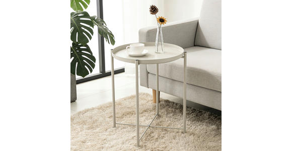 BEISTELLTISCH in Metall 47,5/47,5/53 cm  - Kaschmir, Basics, Metall (47,5/47,5/53cm) - Carryhome