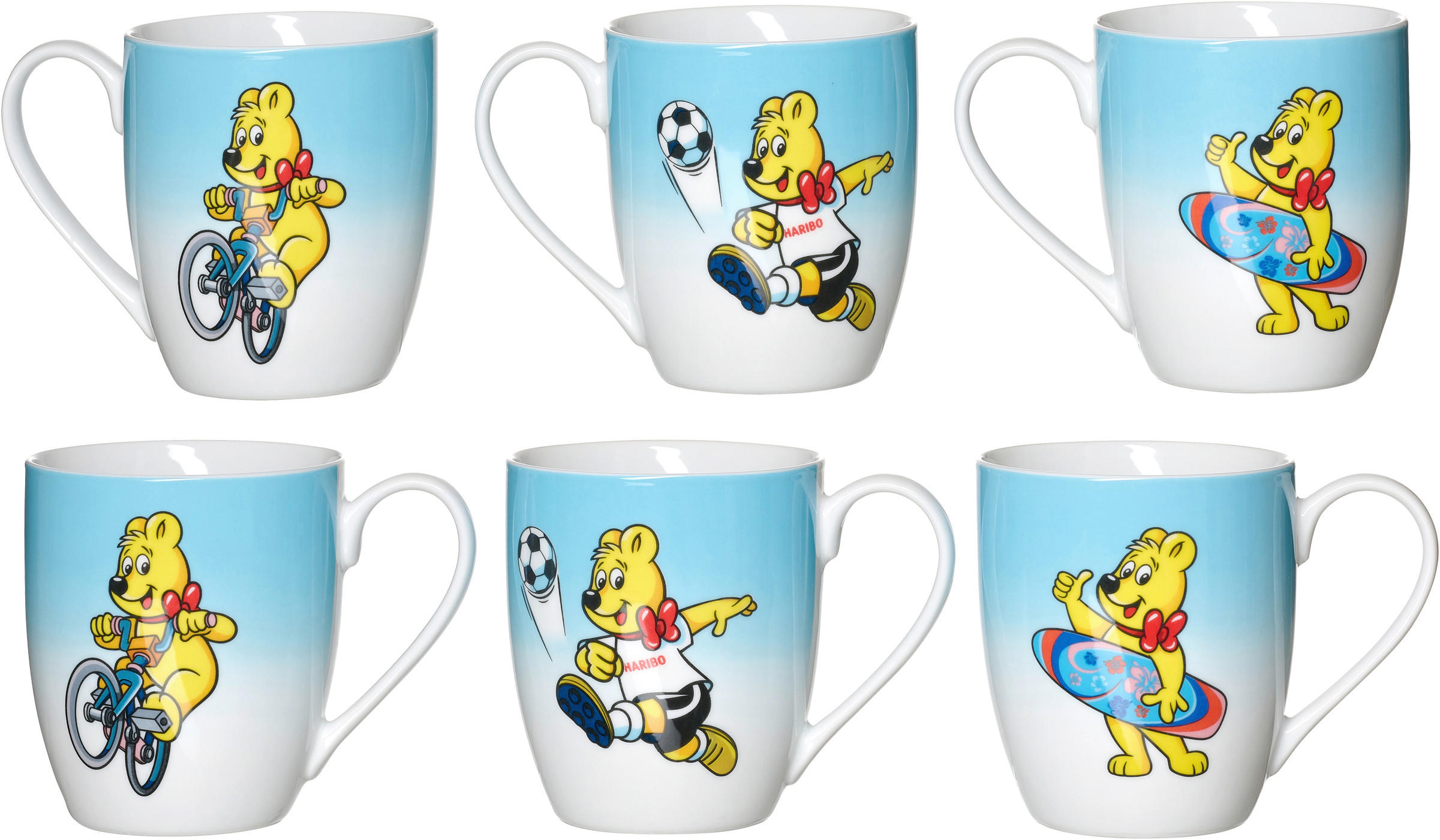 KAFFEEBECHER Haribo  500 ml   - Blau/Weiß, KONVENTIONELL, Keramik (14/10,5/10cm) - Ritzenhoff Breker