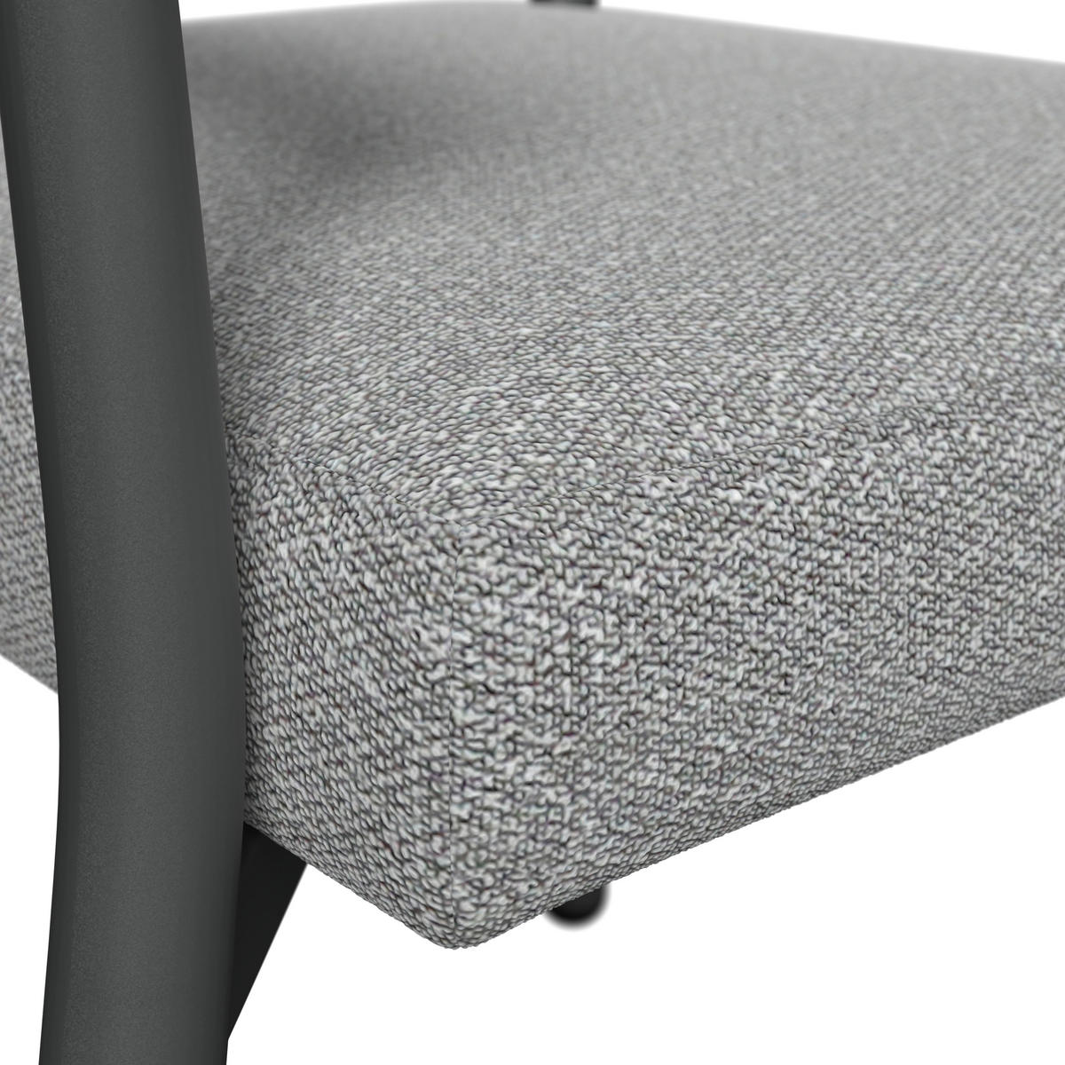 GARTENSTUHL Metall, Textil Anthrazit, Hellgrau  - Anthrazit/Hellgrau, MODERN, Textil/Metall (65/77/61cm) - Ambia Garden