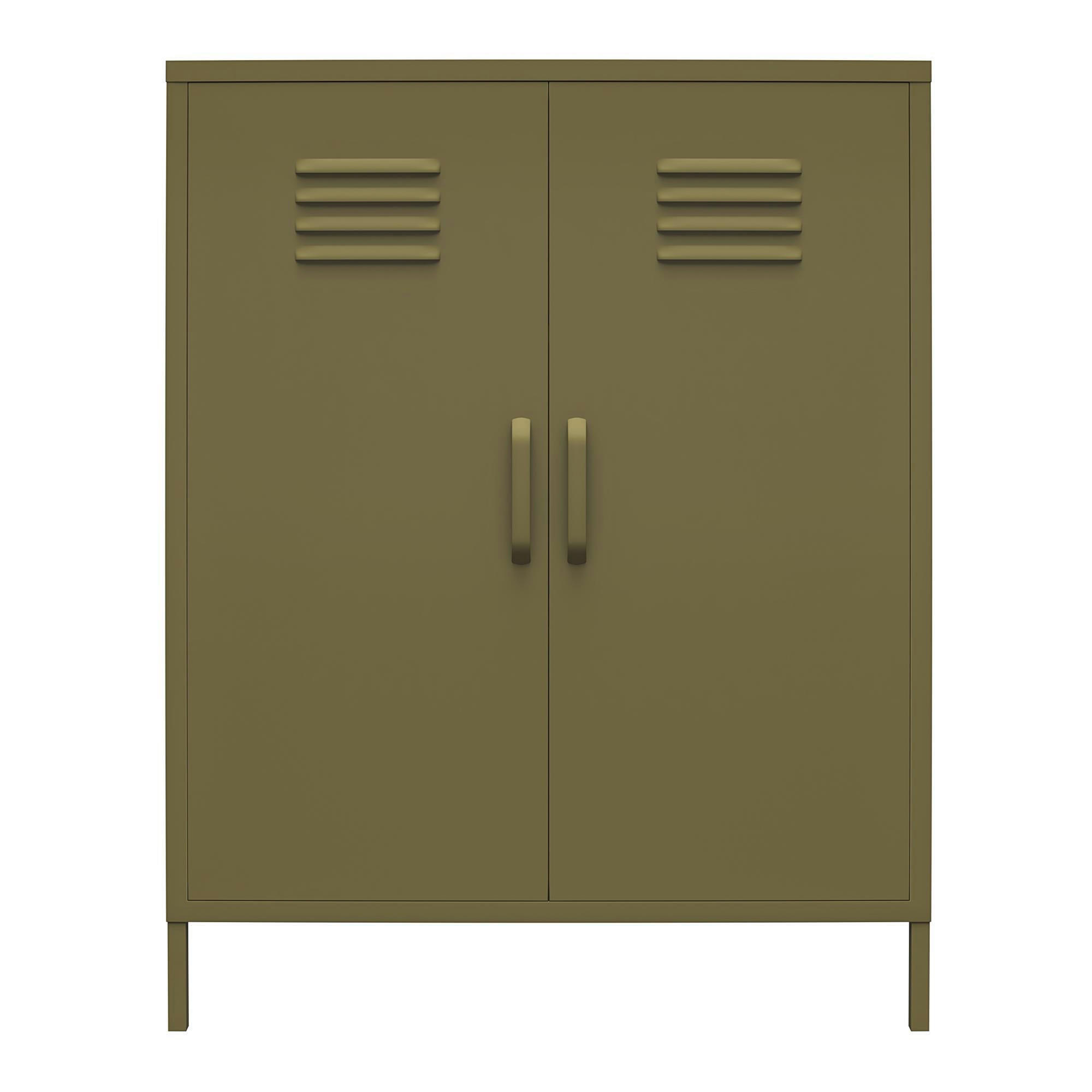 KOMMODE Bradford  in 79/100/39 cm  - Olivgrün, Design, Metall (79/100/39cm) - MID.YOU