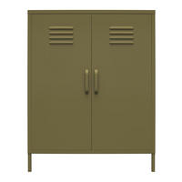 KOMMODE Bradford  in 79/100/39 cm  - Olivgrün, Design, Metall (79/100/39cm) - MID.YOU