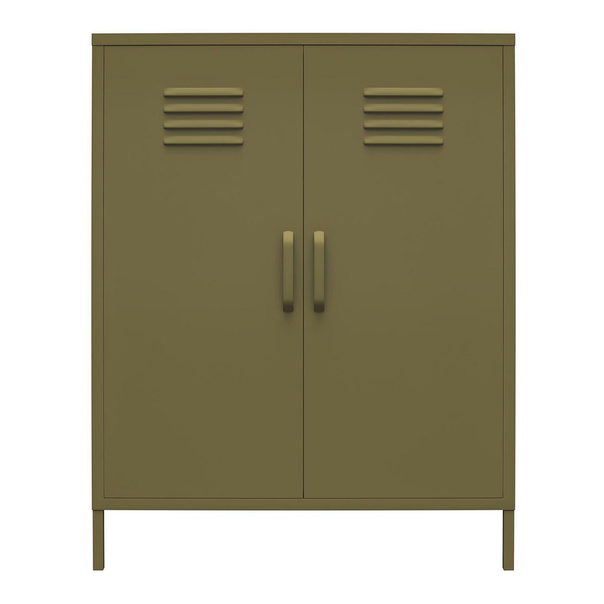 KOMMODE Bradford  in 79/100/39 cm  - Olivgrün, Design, Metall (79/100/39cm) - MID.YOU