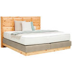 BOXSPRINGBETT 180/200 cm  in Zirbelkieferfarben, Beige  - Zirbelkieferfarben/Beige, Natur, Holz/Textil (180/200cm) - Valnatura