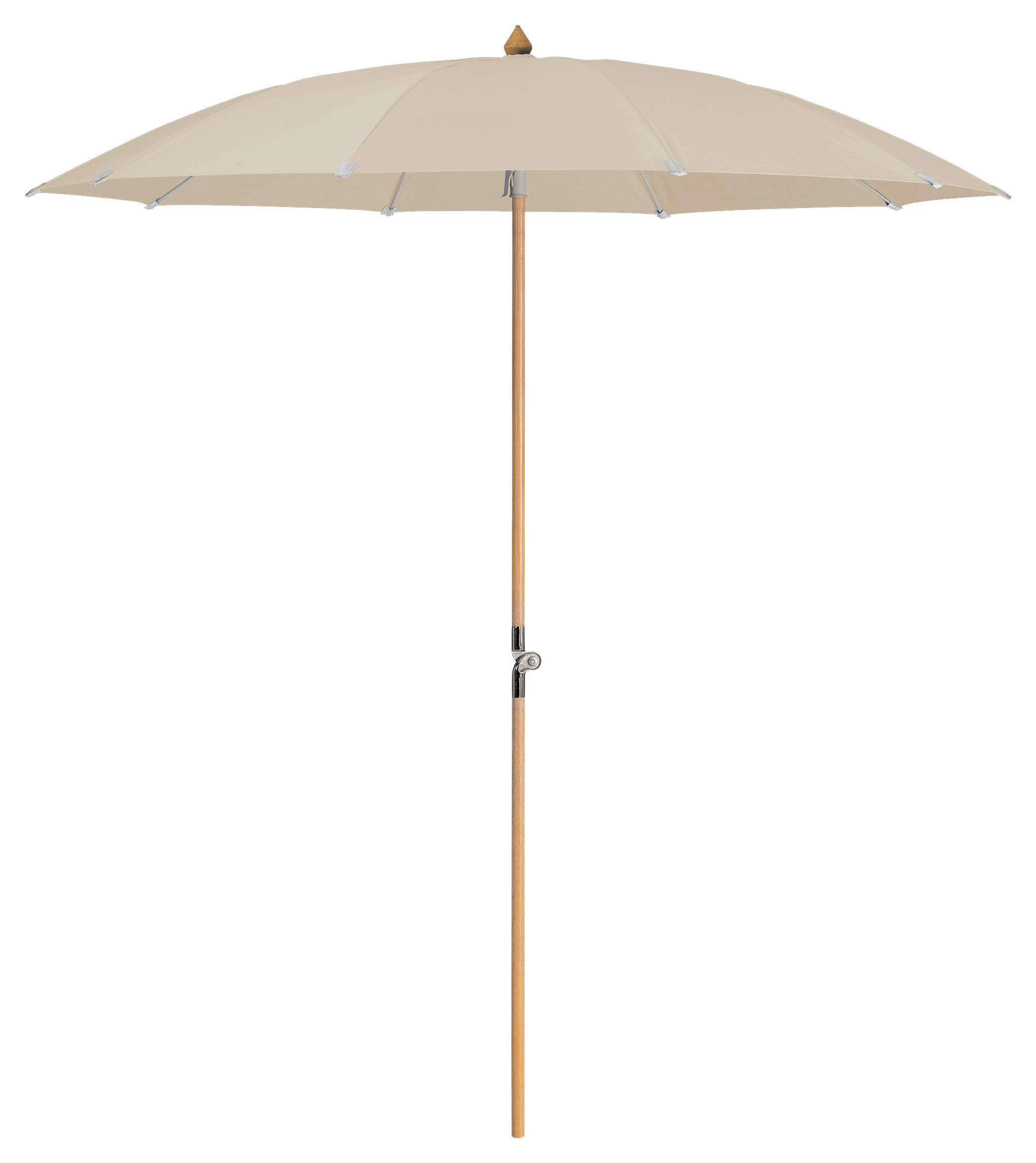 SONNENSCHIRM 220 cm Creme  - Eschefarben/Creme, MODERN, Holz/Textil (220/220cm) - Glatz