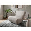 XXL-SESSEL in Struktur Creme  - Creme/Schwarz, Trend, Textil/Metall (95/77/94cm) - Livetastic