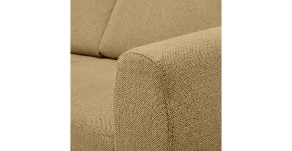 ECKSOFA Honig Flachgewebe Bettkasten, Schlaffunktion, Rücken echt, Kopfstütze, Liegefläche im Originalstoff  - Buchefarben/Honig, KONVENTIONELL, Holz/Textil (166/241cm) - Carryhome