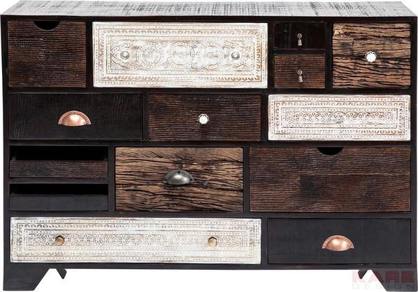 KOMMODE  in 114/80/35 cm  - Alufarben/Schwarz, Trend, Holz/Holzwerkstoff (114/80/35cm) - Kare-Design