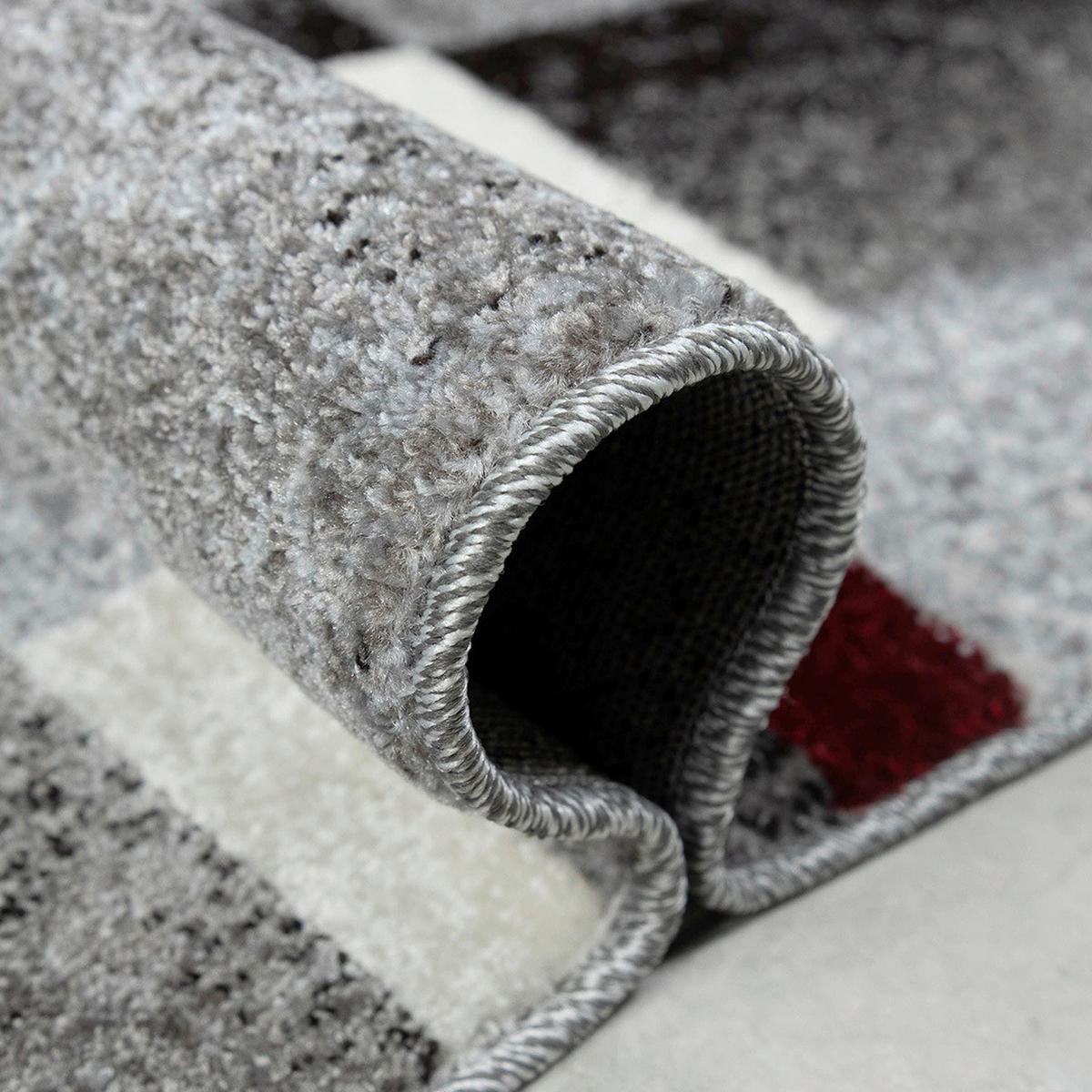 LÄUFER 67/620 cm  - Rot/Grau, Design, Kunststoff/Textil (67/620cm) - Novel