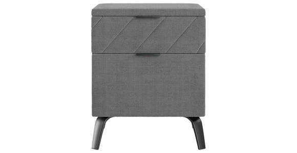 NACHTSCHRANK 44/55/44 cm  - Schwarz/Grau, Design, Textil/Metall (44/55/44cm) - Esposa