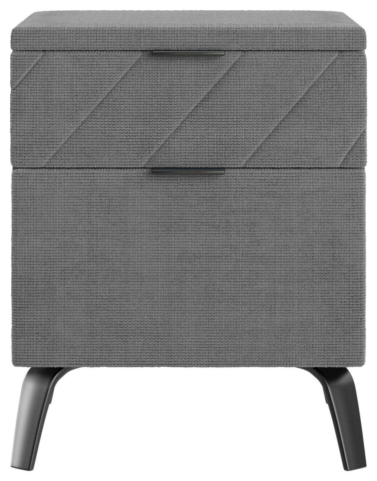NACHTSCHRANK 44/55/44 cm  - Schwarz/Grau, Design, Textil/Metall (44/55/44cm) - Esposa