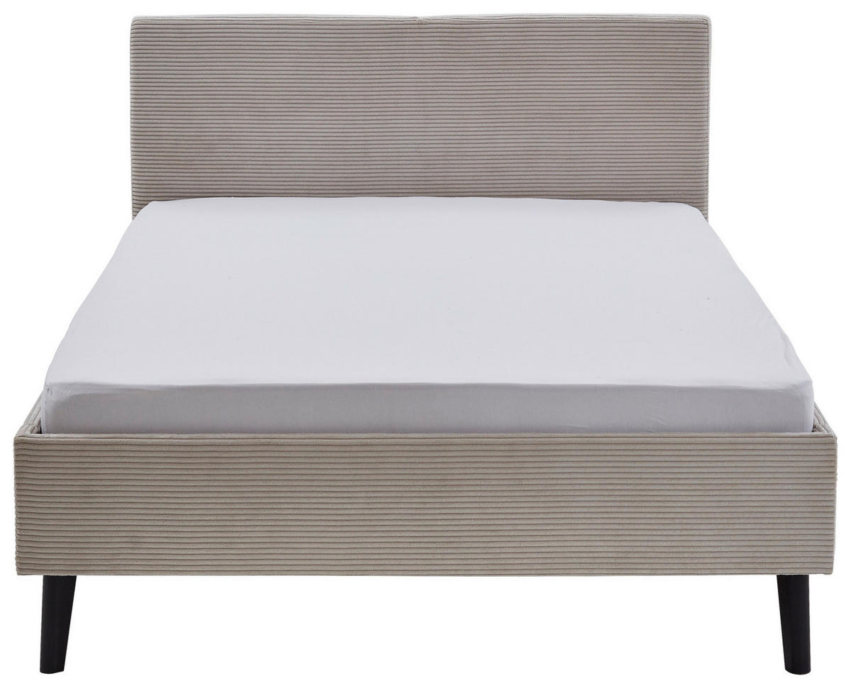 POLSTERBETT 140/200 cm  in Beige  - Beige/Schwarz, Basics, Holz/Textil (140/200cm) - Boxxx