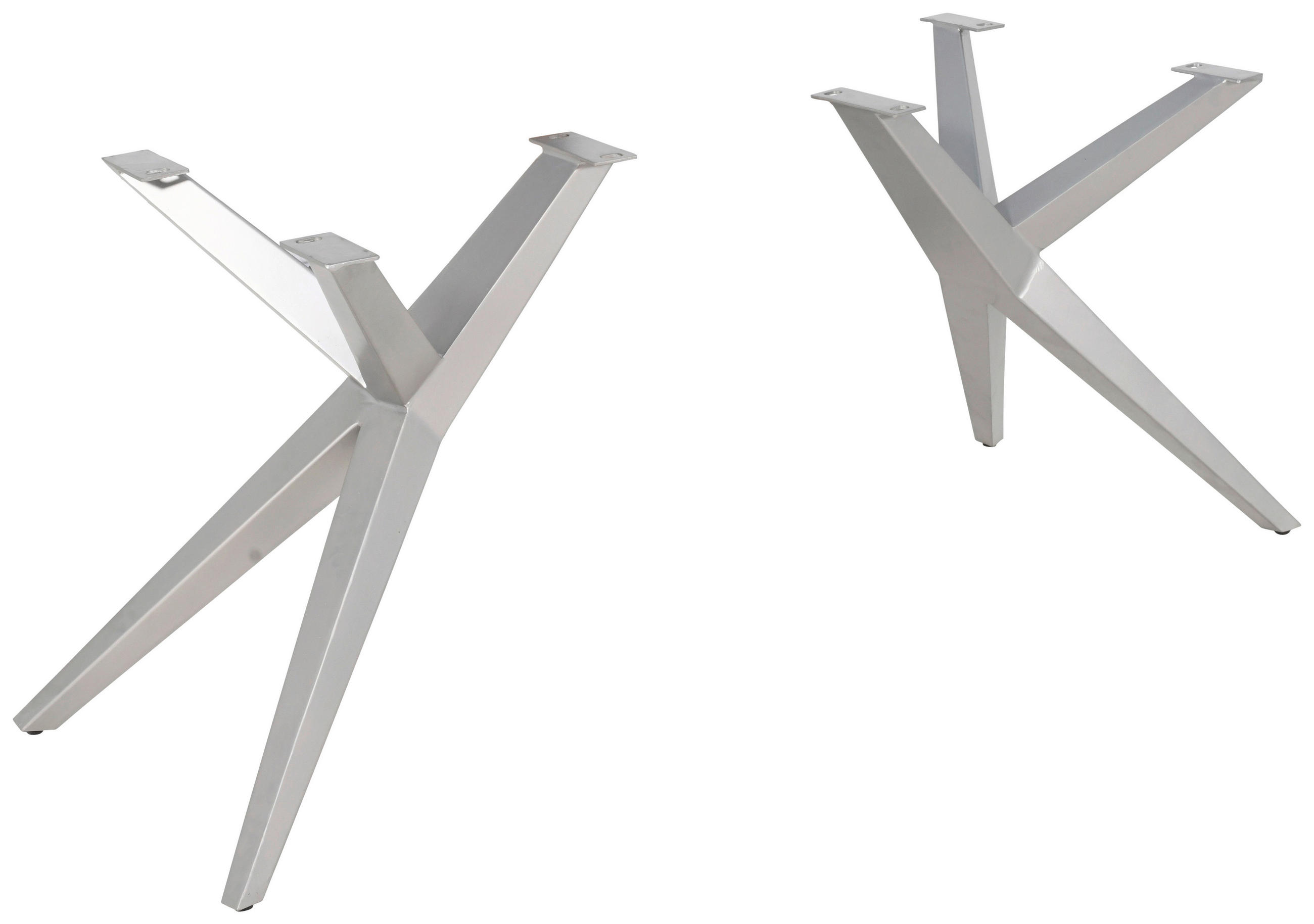 TISCHGESTELL Silberfarben  - Silberfarben, MODERN, Metall (59,5/69,5/72cm) - Boxxx
