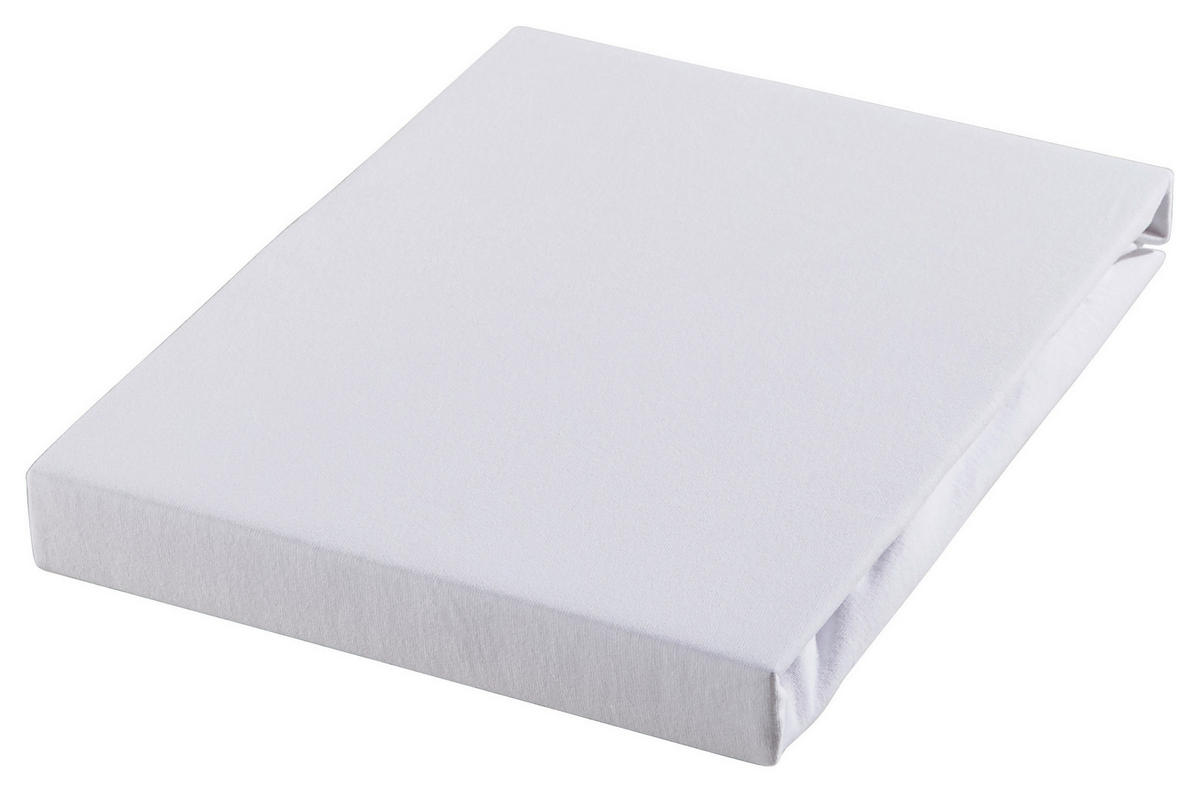 TOPPER-SPANNBETTTUCH FLORENZ Jersey  - Silberfarben, KONVENTIONELL, Textil (140/200-220cm) - Novel