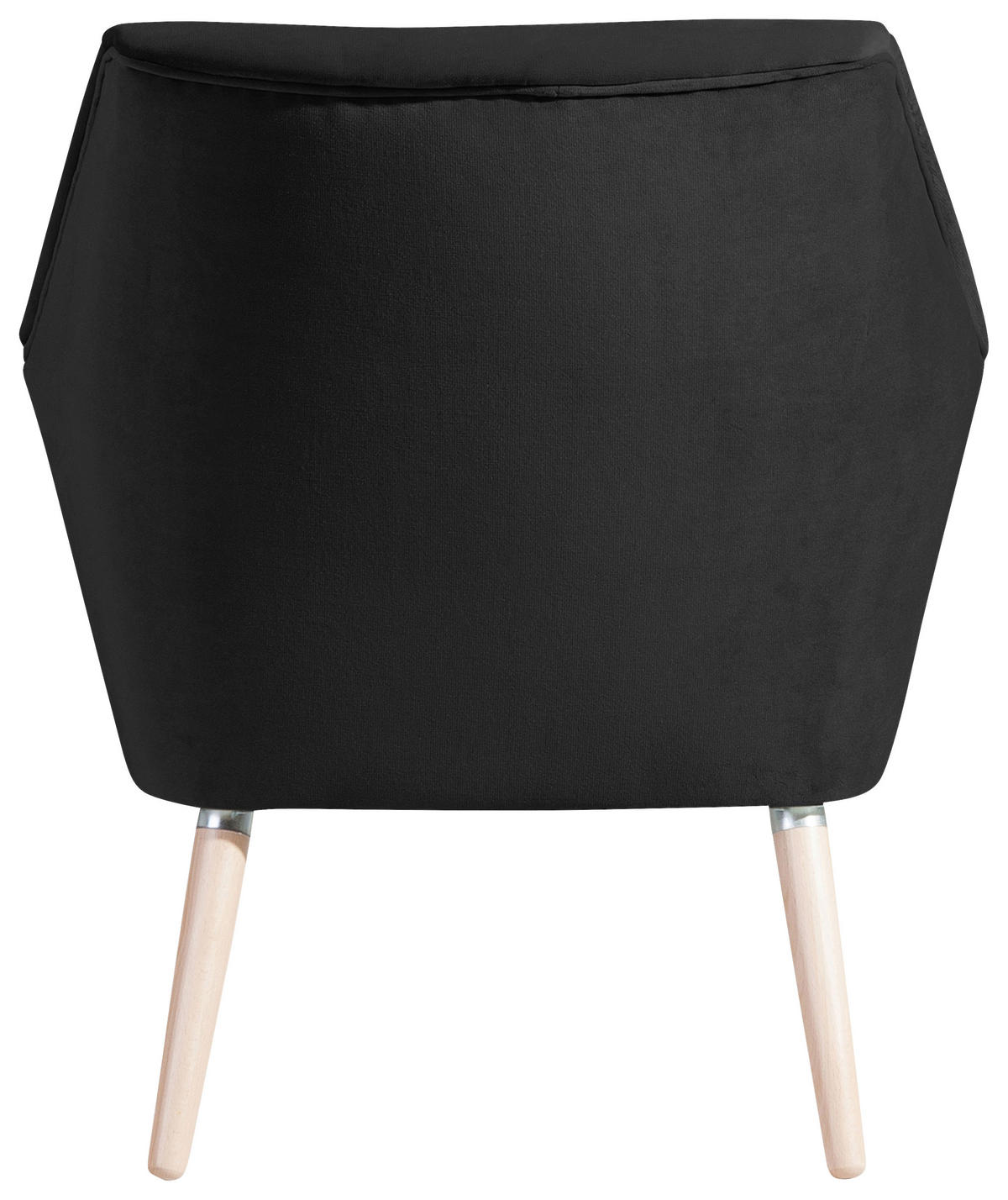 SESSEL in Samt, Velours Schwarz, Buchefarben  - Buchefarben/Schwarz, Design, Holz/Textil (67/81/71cm) - Max Winzer