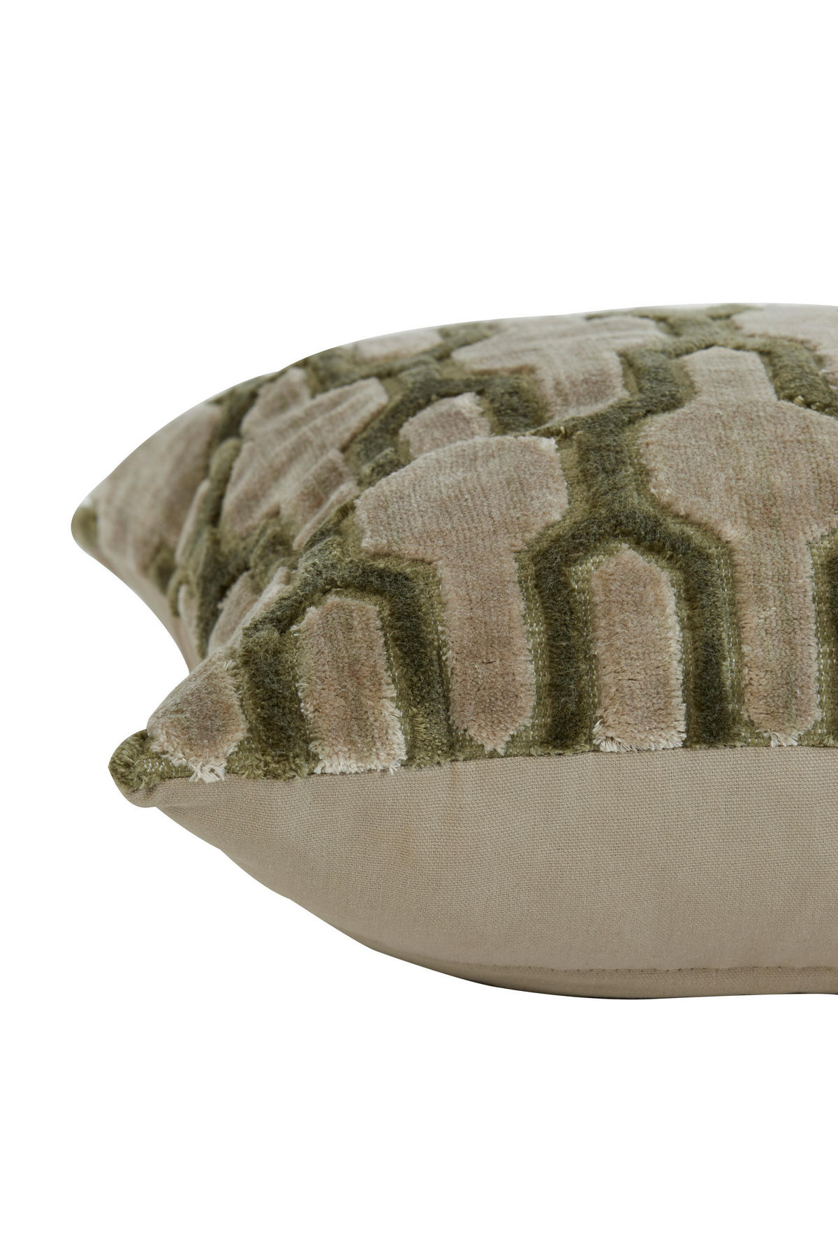 ZIERKISSEN JEMBANA 45/45 cm  - Sandfarben/Olivgrün, LIFESTYLE, Textil (45/45cm) - Light & Living