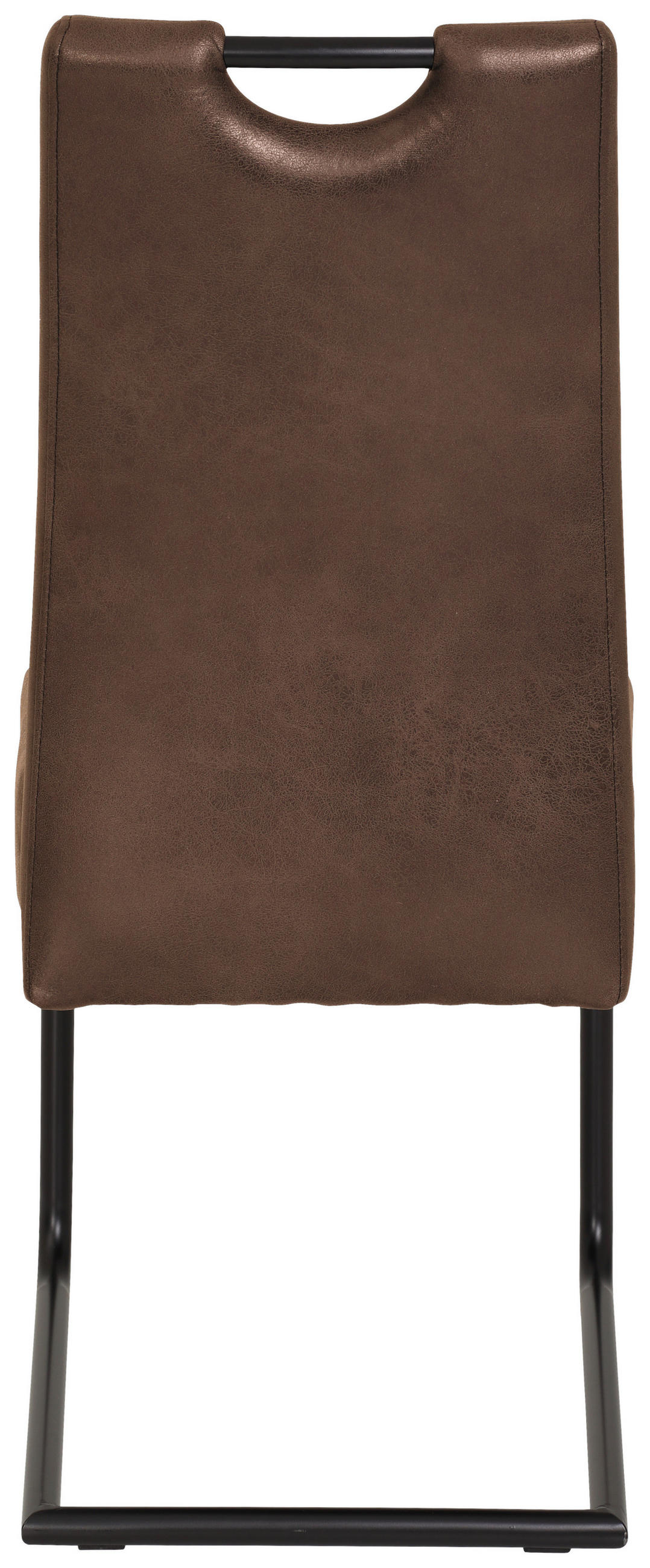 SCHWINGSTUHL  in Mikrofaser  - Schwarz/Braun, KONVENTIONELL, Textil (43/99/60cm) - Carryhome