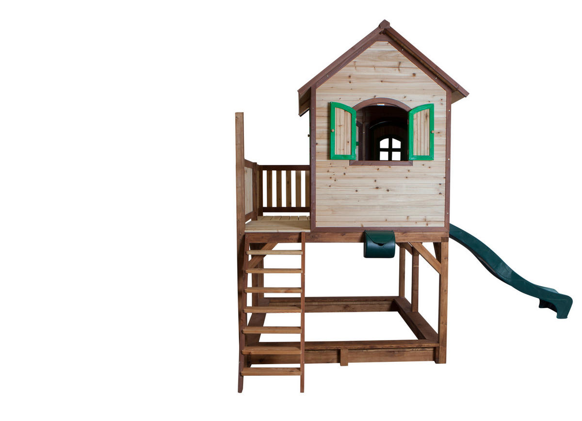 SPIELTURM 377/291/255 cm SPIELTURM LIAM  - Beige/Braun, Basics, Holz/Kunststoff (377/291/255cm) - Ambia Garden