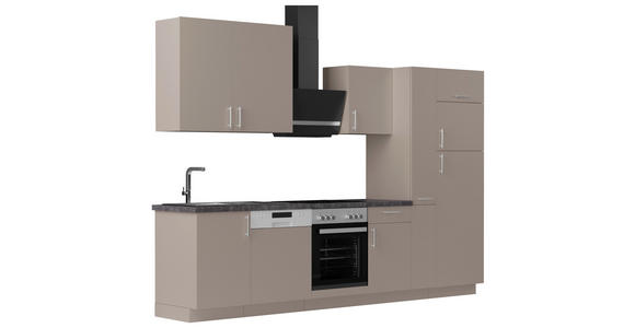 KÜCHENLEERBLOCK 310 cm in Kaschmir - Kaschmir/Edelstahlfarben, Design, Holzwerkstoff/Metall (310cm) - Xora