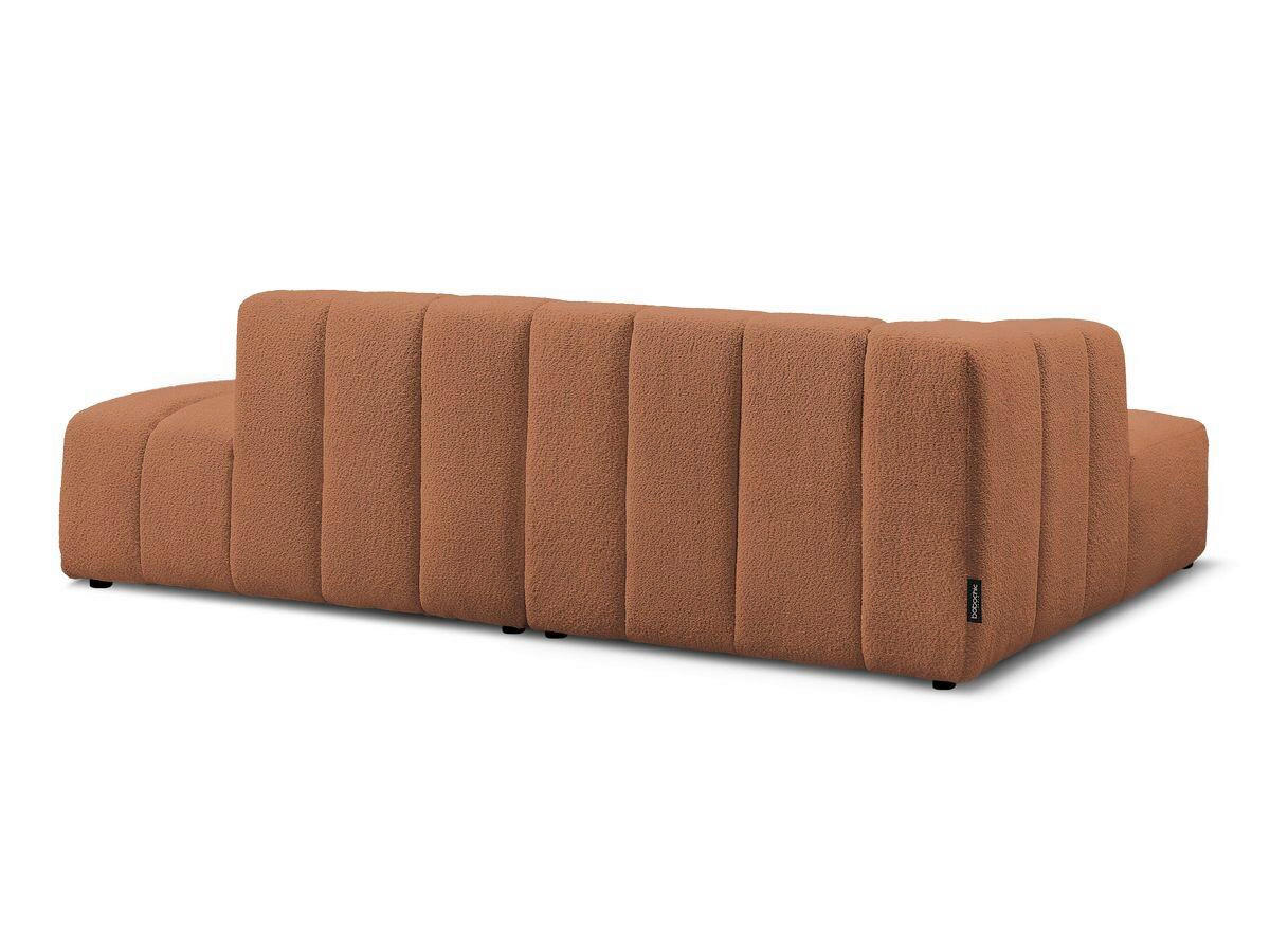ECKSOFA  ANNECY Orange Bouclé  - Schwarz/Orange, MODERN, Kunststoff/Textil (170/262cm)