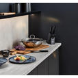 WOK SAPHIRA Greblon®-Antihaftbeschichtung  - Klar/Edelstahlfarben, Basics, Glas/Metall (32/9,2cm) - Homeware Profession.