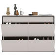 GARDEROBE 4-teilig  in 180/190/24,3 cm  - Beige/Schwarz, KONVENTIONELL, Glas/Holzwerkstoff (180/190/24,3cm) - Voleo