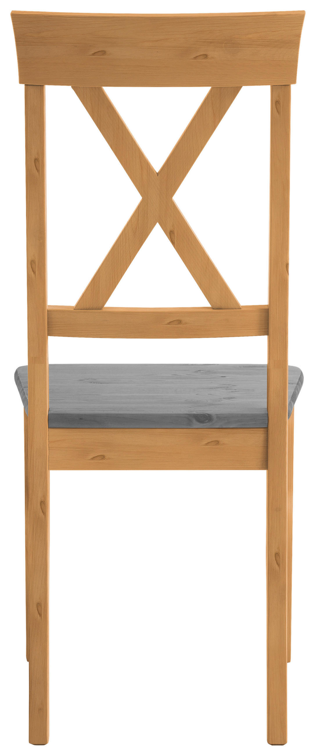 STUHL Laugenfarbig, Grau Kiefer massiv  - Laugenfarbig/Grau, ROMANTIK / LANDHAUS, Holz (45/94/43cm) - Boxxx