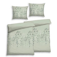 BETTWÄSCHE 4-teilig Satin 140/200 cm  - Salbeigrün, Design, Textil (140/200cm) - Florella