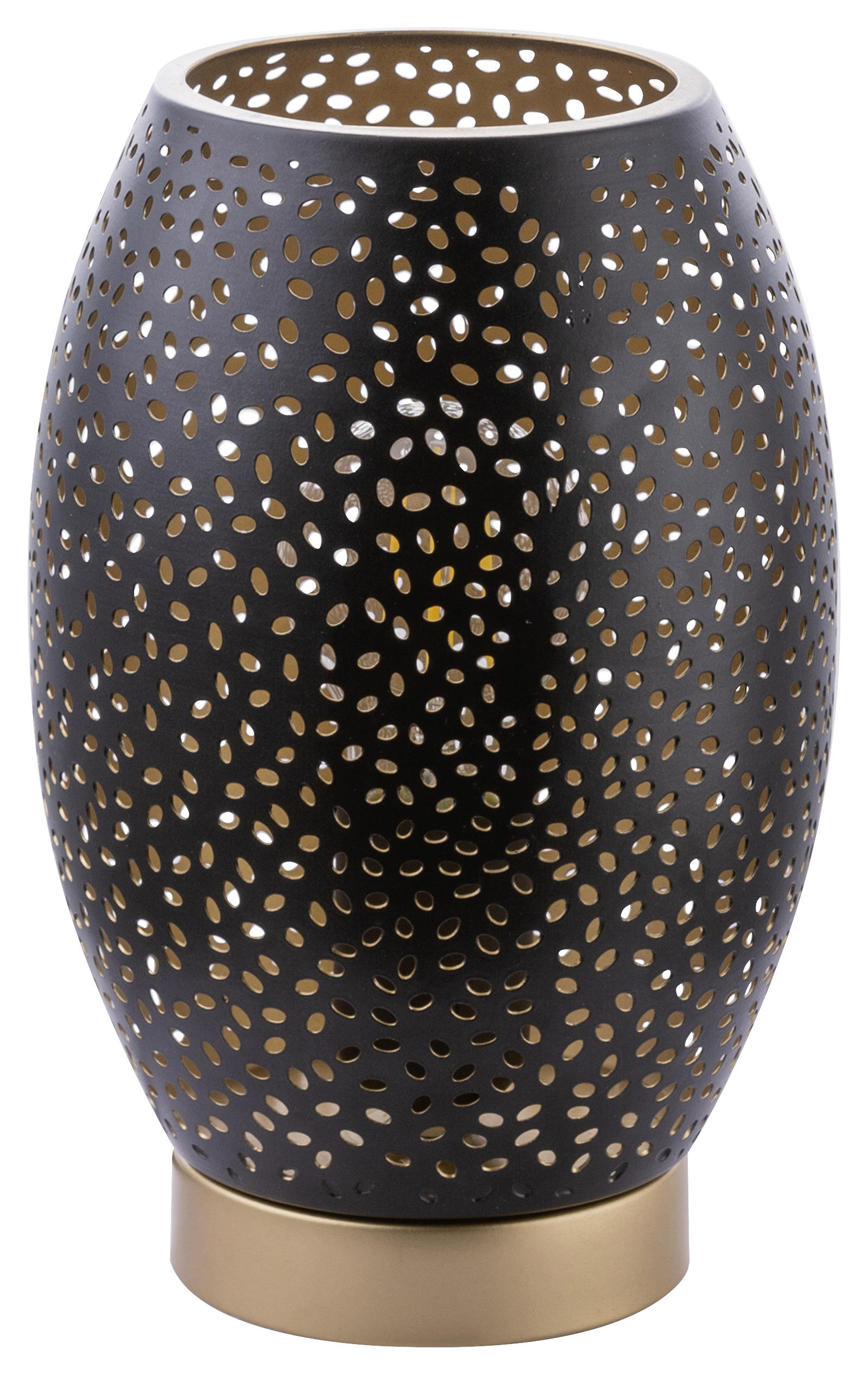STOLNÍ LAMPA, E27, 15/23 cm  - černá/barvy zlata, Basics, kov (15/23cm) - Globo