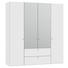 KLEIDERSCHRANK in Weiß - Silberfarben/Weiß, Design, Glas/Holzwerkstoff (202,5cm) - Jutzler KLEIDERSCHRANK in Weiß - Silberfarben/Weiß, Design, Glas/Holzwerkstoff (202,5cm) - Jutzler